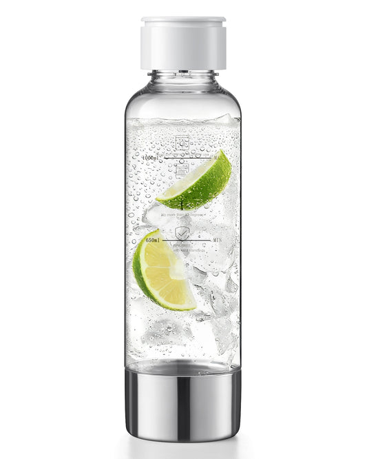 MOKKOM Soda Maker Bottle, 1L Reusable Sparkling Water Bottles, BPA Free PET Carbonating Bottles, Replacement Bottle Compatible Sparkling Water Maker