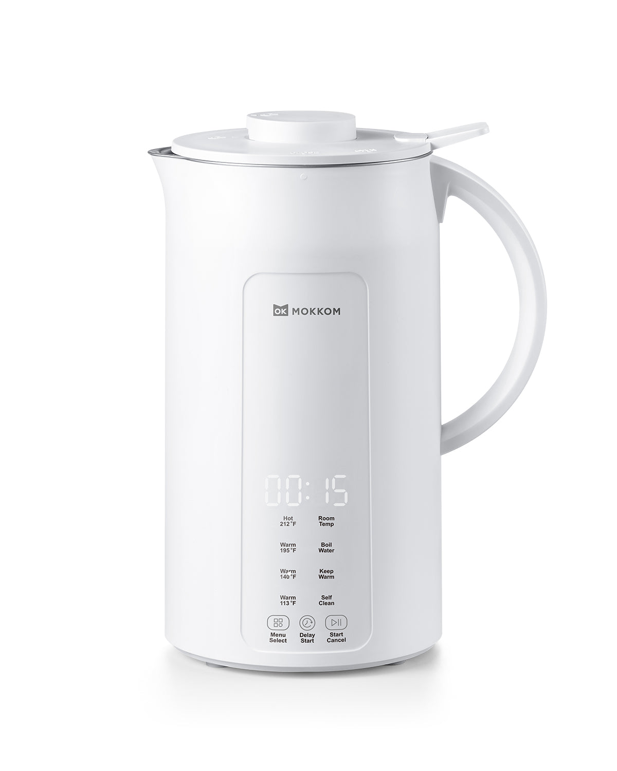 MOKKOM 9 in 1 Nut Milk Maker, 42oz Automatic Almond Milk Machine for Homemade Plant-Based Milk, Oats, Soy, Dairy Free Beverages, Soy Milk Maker with Delay Start/Keep Warm/Self-Cleaning/Boiling