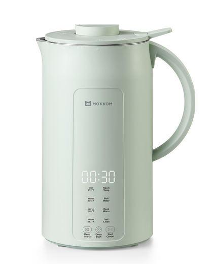 MOKKOM 9 in 1 Nut Milk Maker, 42oz Automatic Almond Milk Machine for Homemade Plant-Based Milk, Oats, Soy, Dairy Free Beverages, Soy Milk Maker with Delay Start/Keep Warm/Self-Cleaning/Boiling