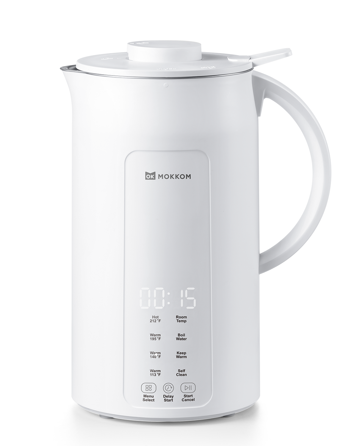 MOKKOM 9 in 1 Nut Milk Maker, 42oz Automatic Almond Milk Machine for Homemade Plant-Based Milk, Oats, Soy, Dairy Free Beverages, Soy Milk Maker with Delay Start/Keep Warm/Self-Cleaning/Boiling