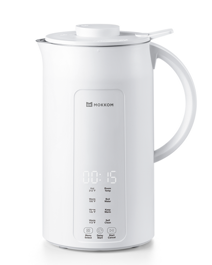 MOKKOM 9 in 1 Nut Milk Maker, 42oz Automatic Almond Milk Machine for Homemade Plant-Based Milk, Oats, Soy, Dairy Free Beverages, Soy Milk Maker with Delay Start/Keep Warm/Self-Cleaning/Boiling