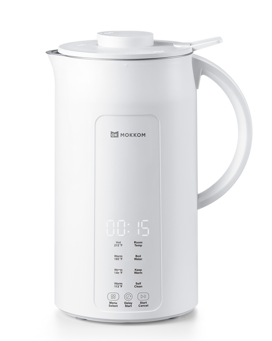 MOKKOM 9 in 1 Nut Milk Maker, 42oz Automatic Almond Milk Machine for Homemade Plant-Based Milk, Oats, Soy, Dairy Free Beverages, Soy Milk Maker with Delay Start/Keep Warm/Self-Cleaning/Boiling