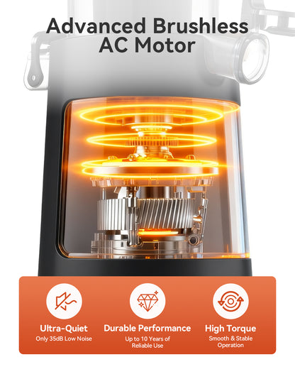 MOKKOM Cold Press Juicer, Updated Large Feed Chute Juice Extractor Machine, High Juice Yield, Slow Masticating Juicer Fit Whole Fruits Vegetables, Black