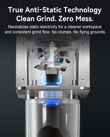 MOKKOM Coffee Grinder, Anti-static Conical Burr Coffee Bean Grinder, Adjustable Electric Burr Mill with 31 Precise Settings for Espresso/Drip/Pour Over/Cold Brew/French Press Coffee Maker