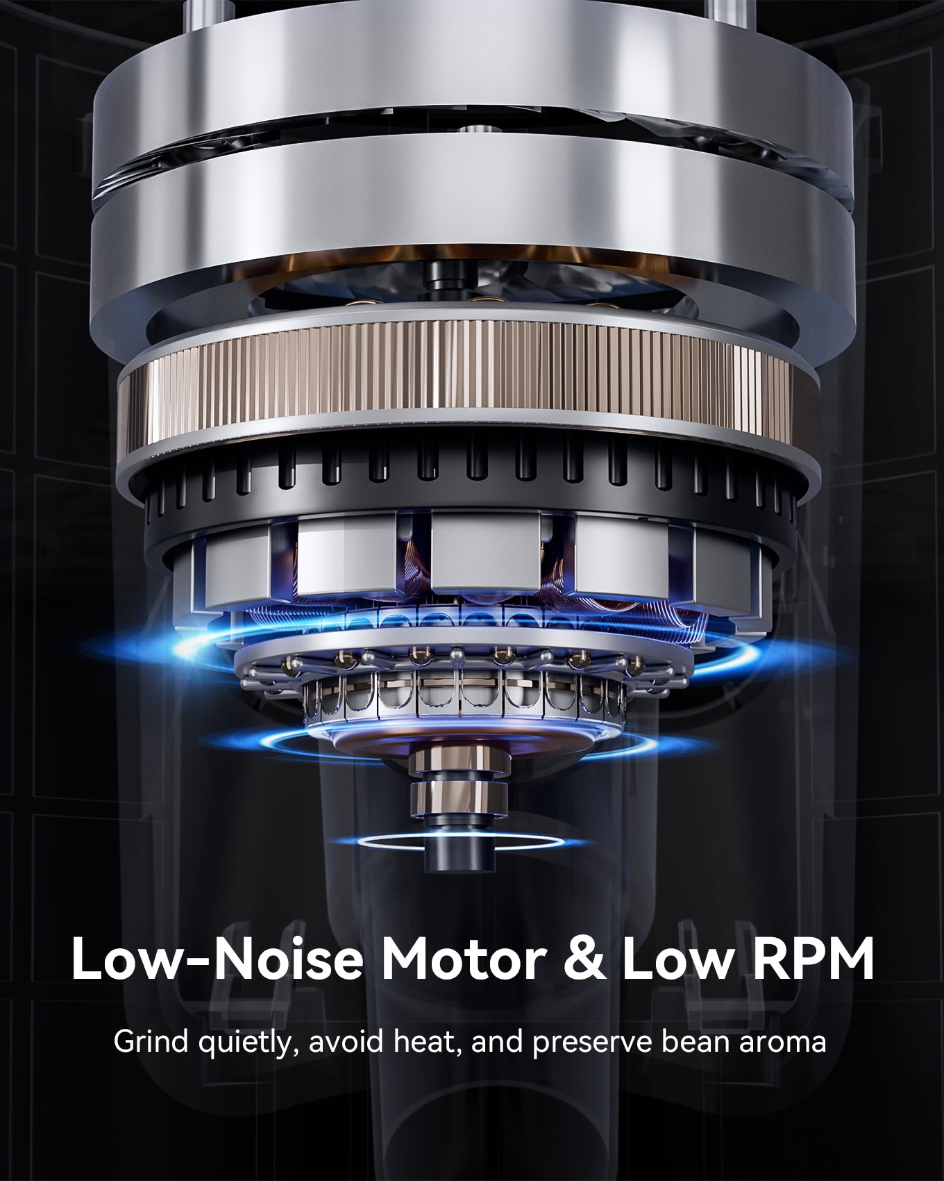 MOKKOM Professional 64mm Flat Burr Coffee Grinder with 100 Grind Settings, All-Metal Stainless Steel Body, Coffee Bean Grinder with Adjustable Electronic Timer, Anti-Static, LED Display